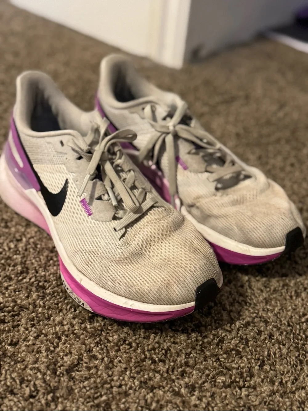 Nike Women’s Athletic Running Shoes in Gray, Purple and Black